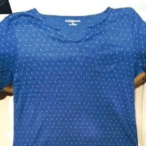 Croft &Barrow  XL blue with white pindots